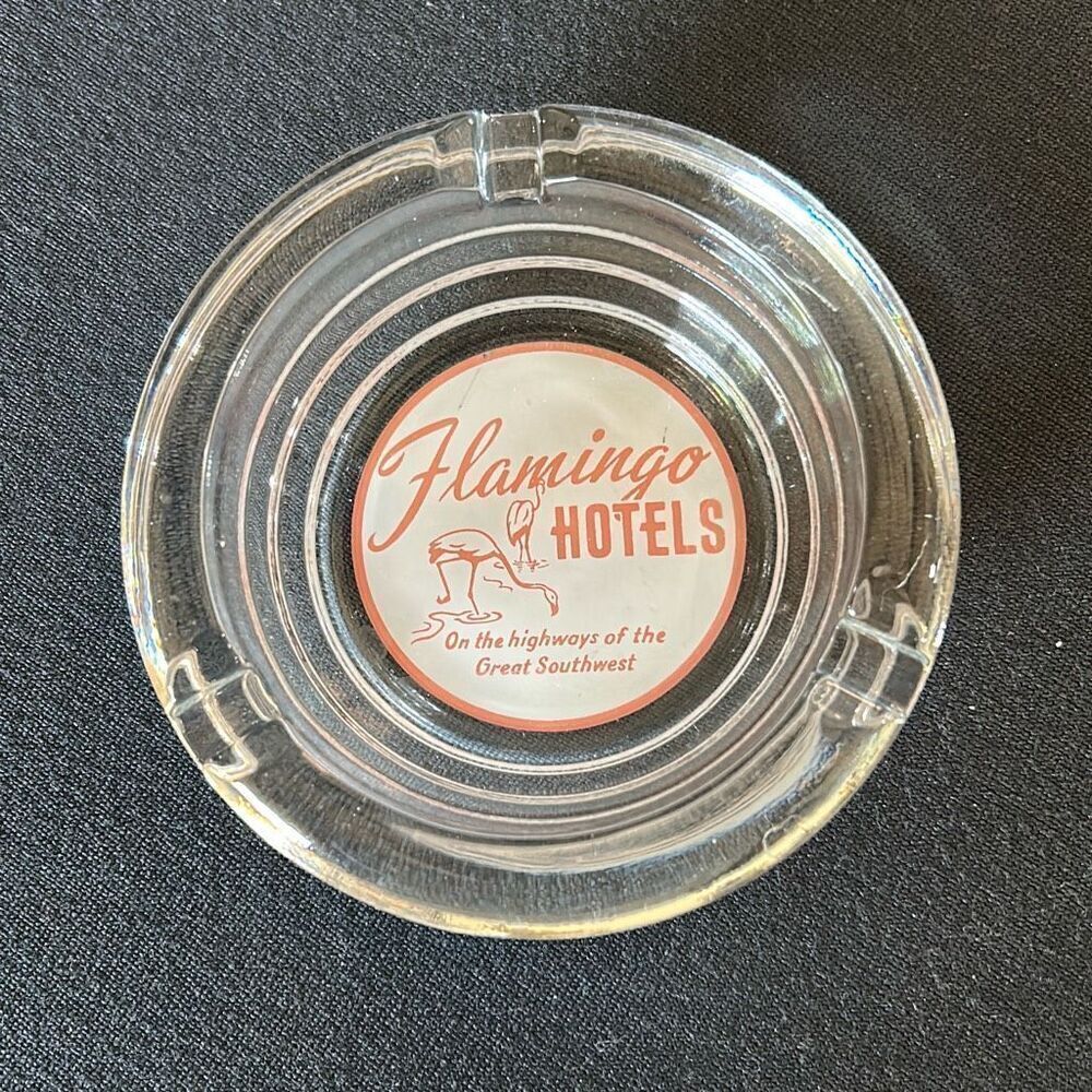 Vintage Flamingo Hotel Ashtray
